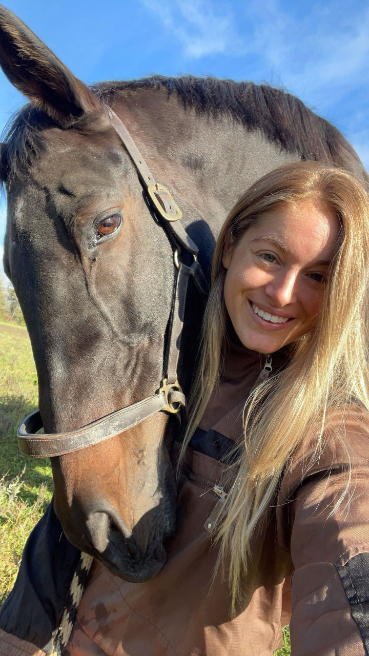 A photo of Renée Desautels and her horse - 2026.